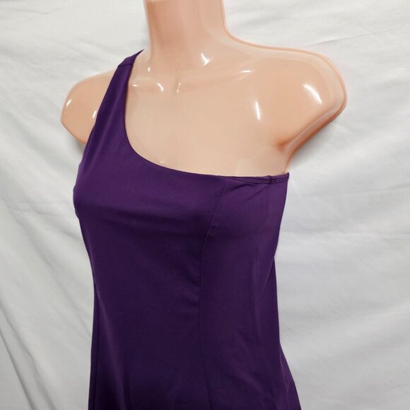 Outdoor Voice One Shoulder Lined Short Exercise Dress Women Size XS Purple Acai - Picture 3 of 15